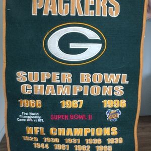 Green Bay Packers wool banner
